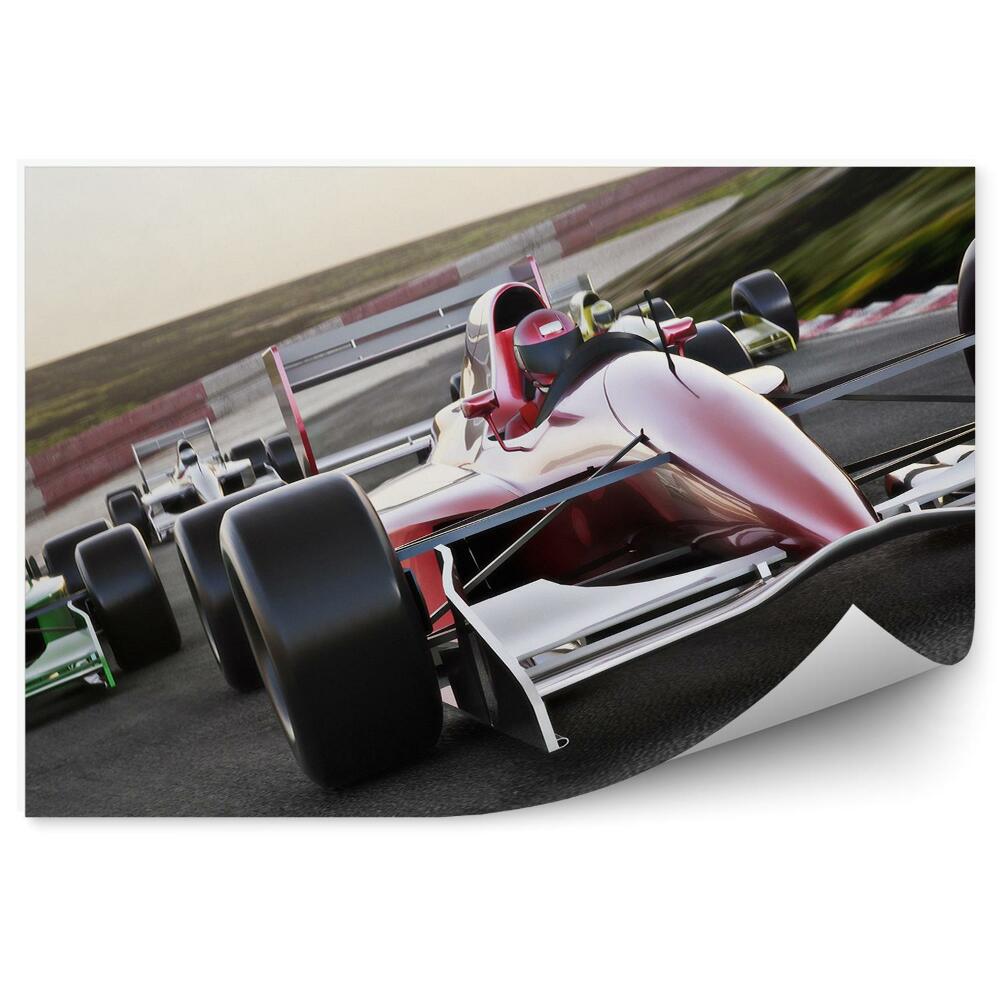 Fotótapéta Forma 1 autó zöld piros versenypálya
