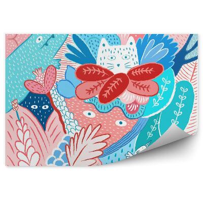 Poszter tapéta A dzsungelben elrejtett cica