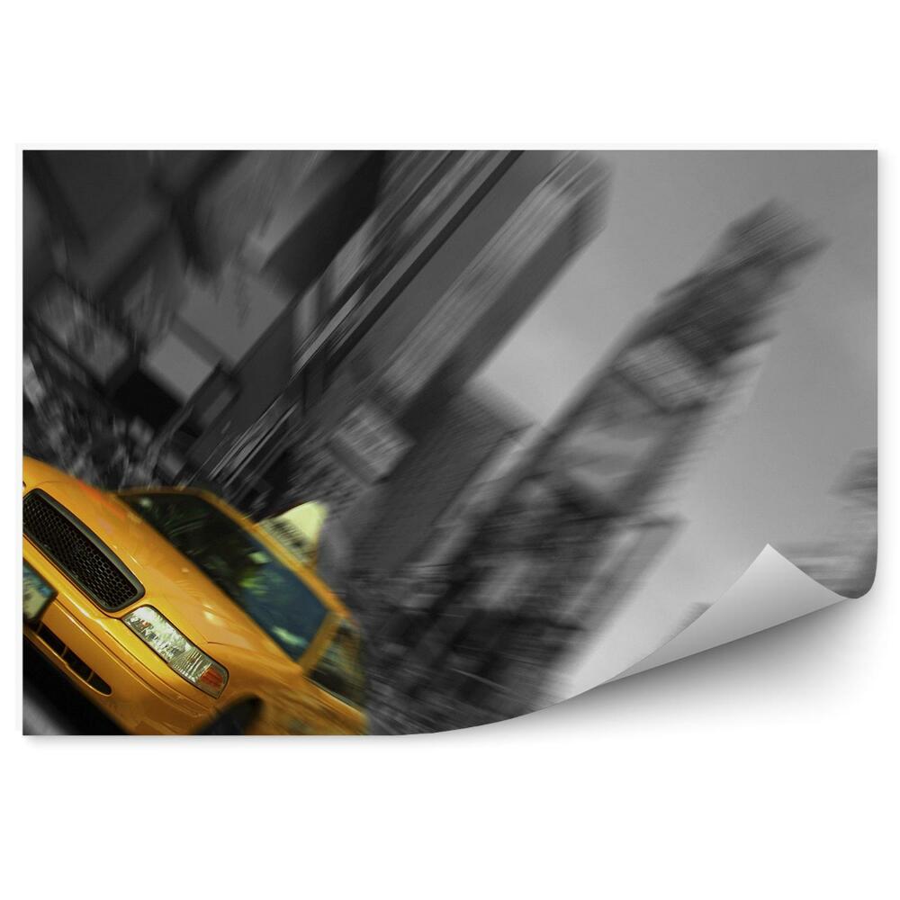 Fotótapéta Sárga taxi motion blur