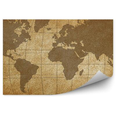 Fotótapéta Régi világtérkép a kontinensekről