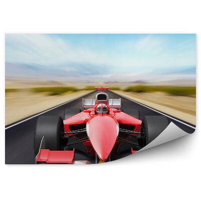 Fotótapéta Forma-1 autó piros úton zöld ég sebesség