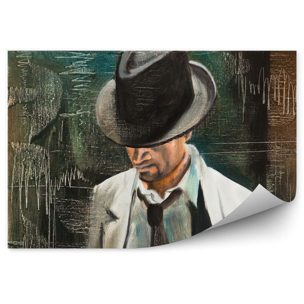 Fali poszter tapéta Portréja egy férfi egy cigarettával