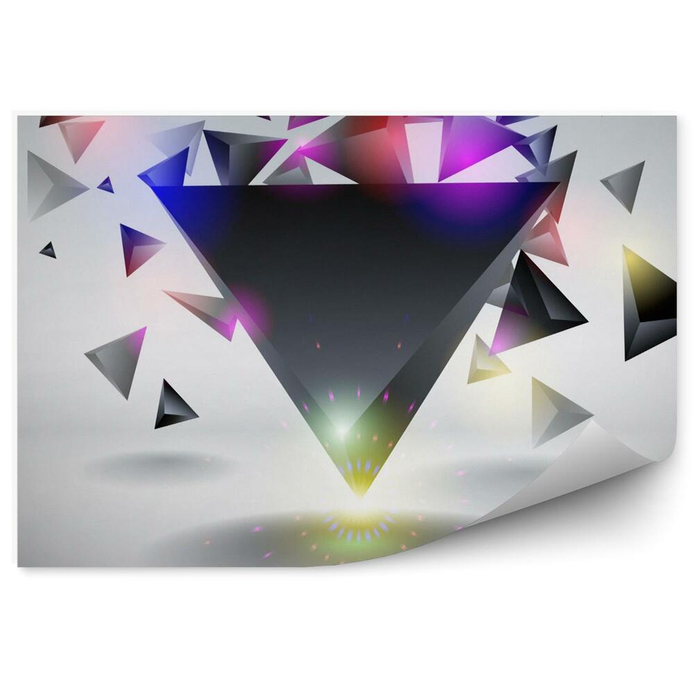 Modern fotótapéta Vörös modern háromszög alak fekete háttéren