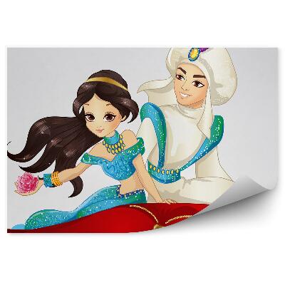 Fotótapéta Repülő szőnyeg fiú és lány fényes ruhák