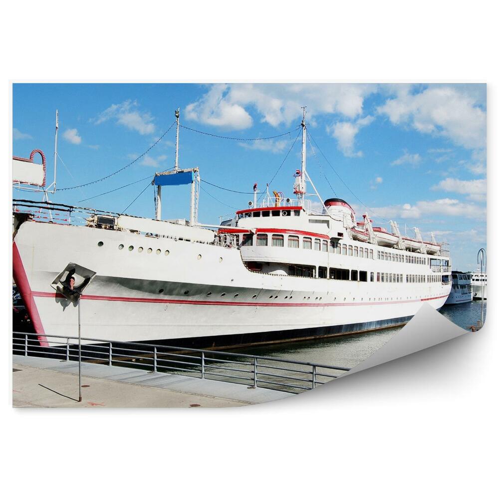 Modern fotótapéta Fehér hajó port kanadai víz