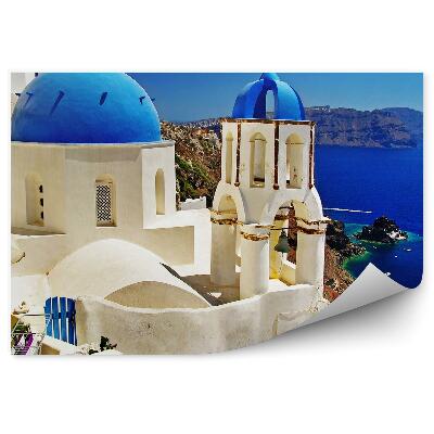 Fotótapéta Santorini sziget gyönyörű kilátás kék