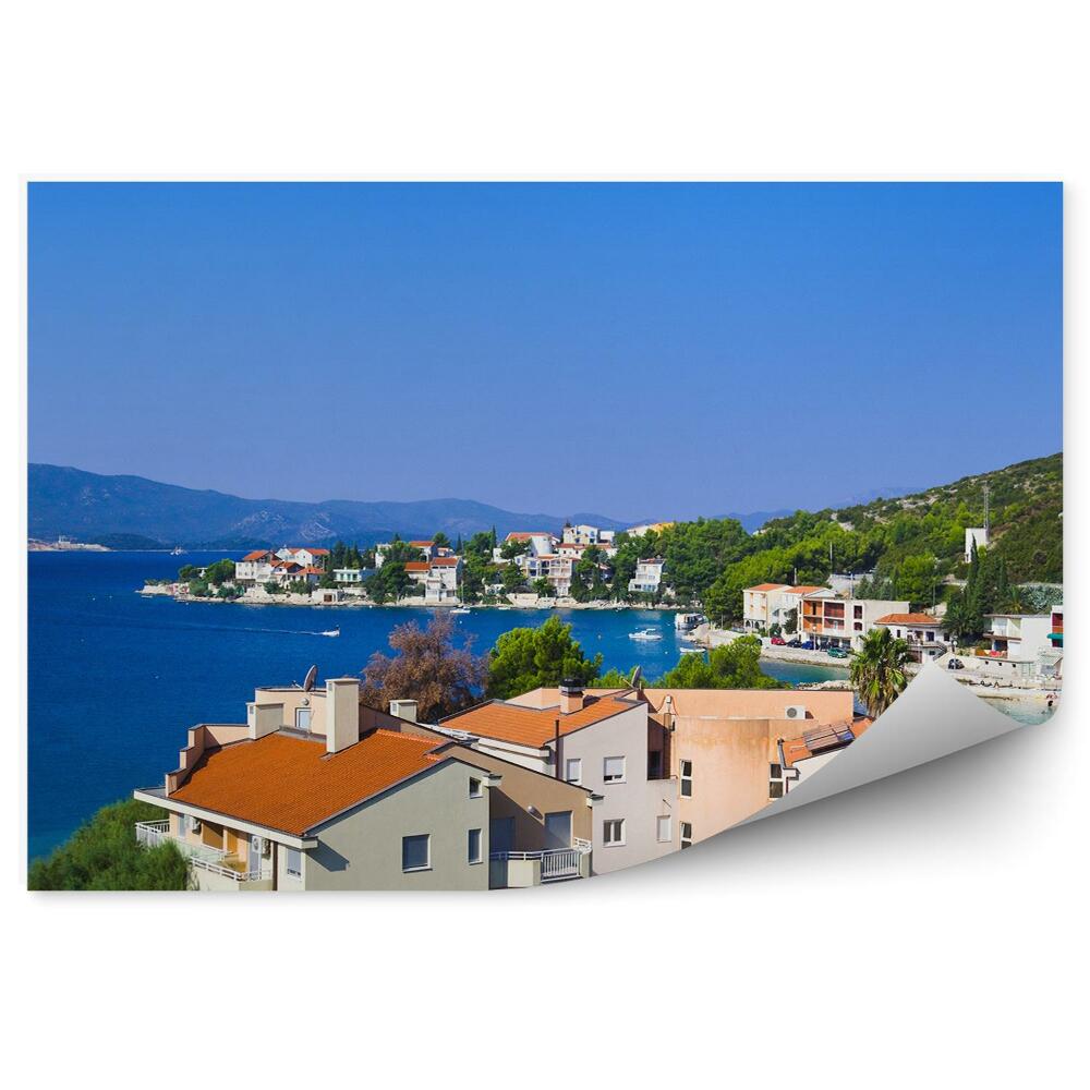 Fotó poszter tapéta Városi vízi növényzet szigetek házak