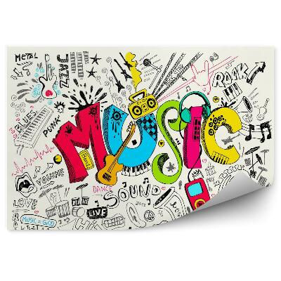 Öntapadós fotótapéta Graffiti zene 