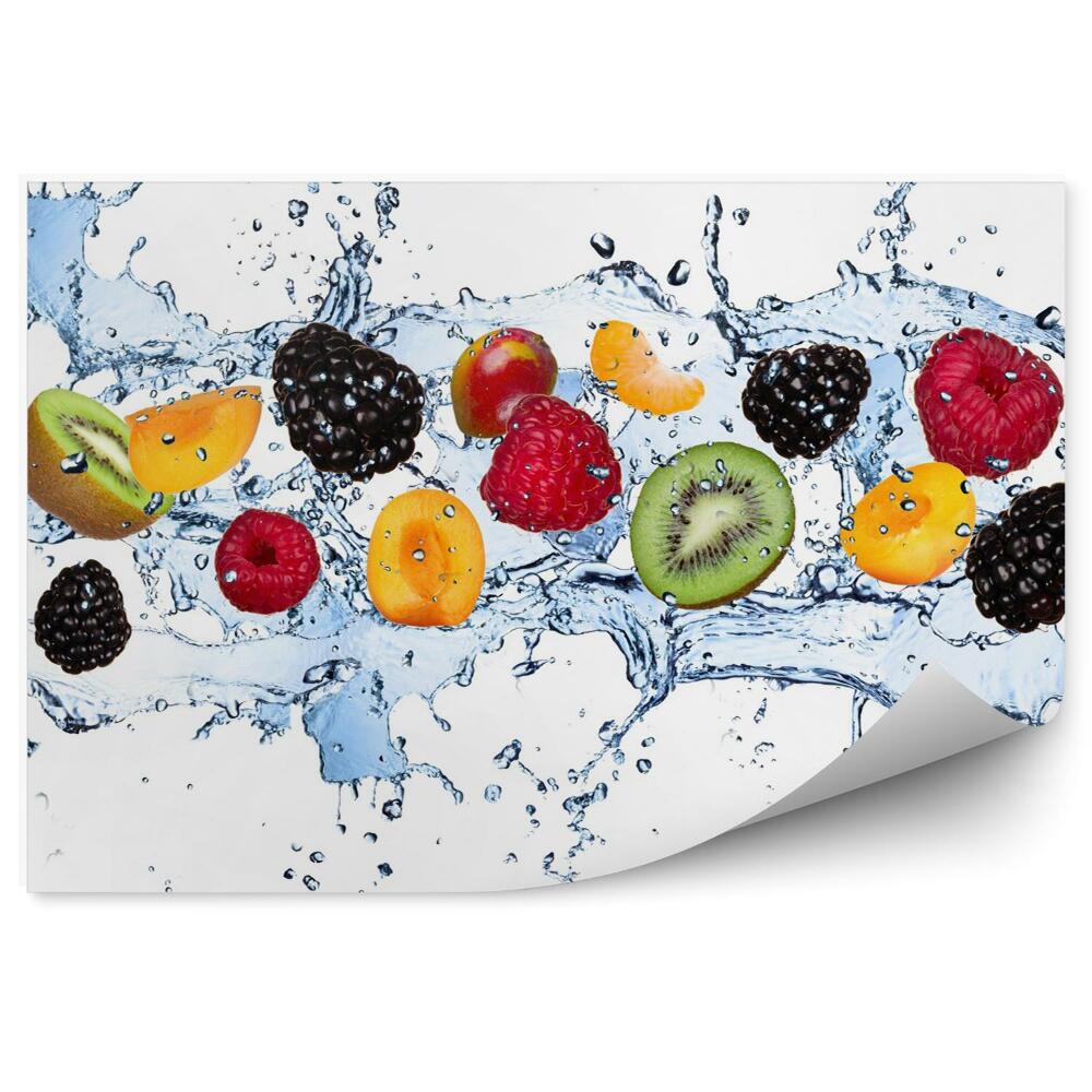 Öntapadós Fotótapéta Falra Gyümölcs és víz