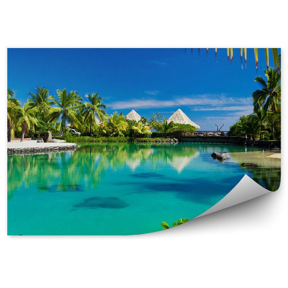 Öntapadós fotótapéta Üdülőhely trópusi növényzet közepette