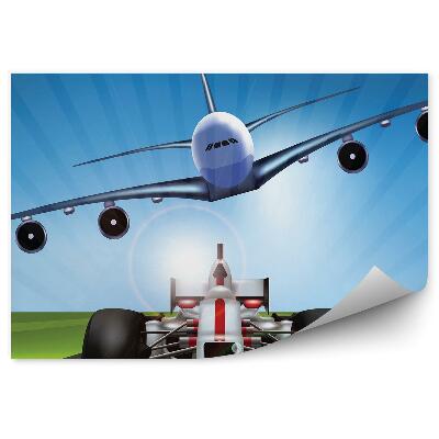 Fotótapéta Piros-fehér Forma 1-es országúti autó