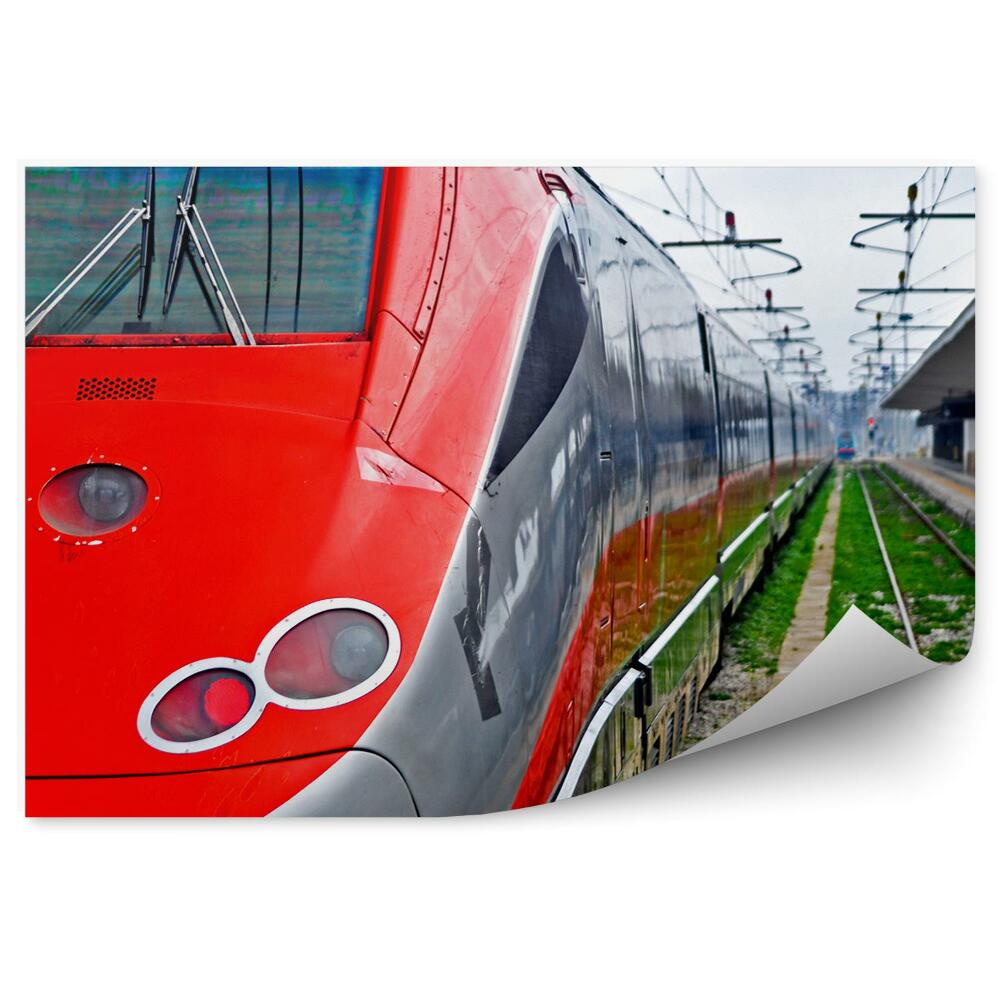 Fotótapéta Vértes a vasúti sínek platform utazási szállítás