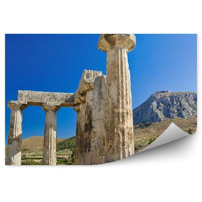 Fotó poszter tapéta Korinthosz templomának romjai, Görögország