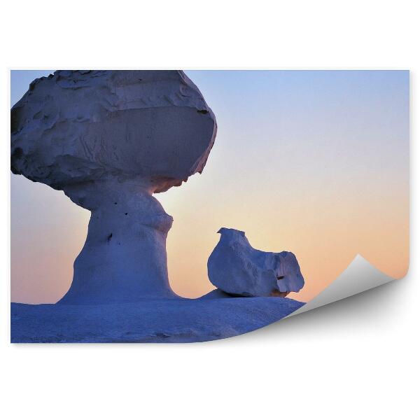 Poszter tapéta Fehér sivatagi Egyiptom naplemente táj