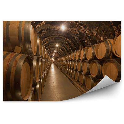 Kép Tapéta Boroshordók a pincében