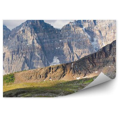 Öntapadós fotótapéta falra Nézd sziklás hegyek nemzeti park tó zöld út ég felhők