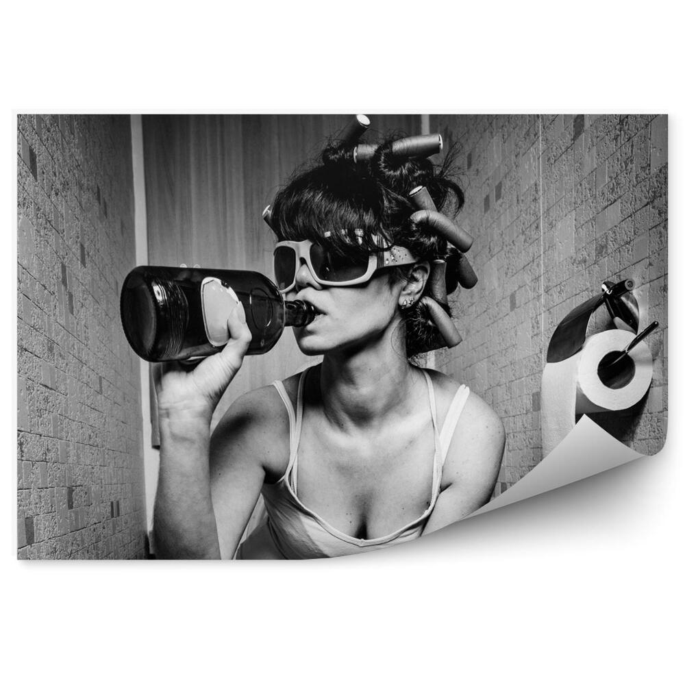 Öntapadós fotótapéta falra Lány nő alkohol