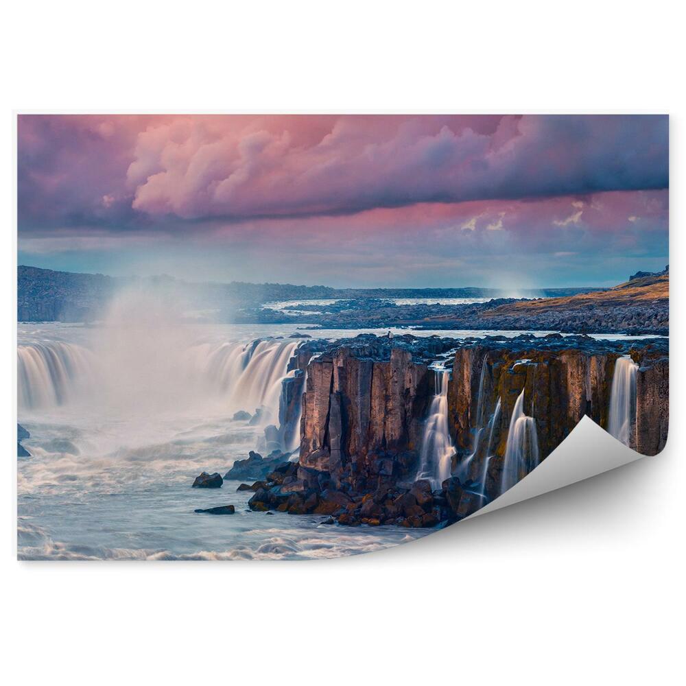 Fotó poszter tapéta Sziklák dombok vízesések felhők