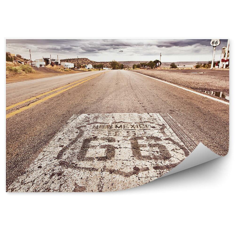 Fotótapéta Régi út 66. utca felhős ég