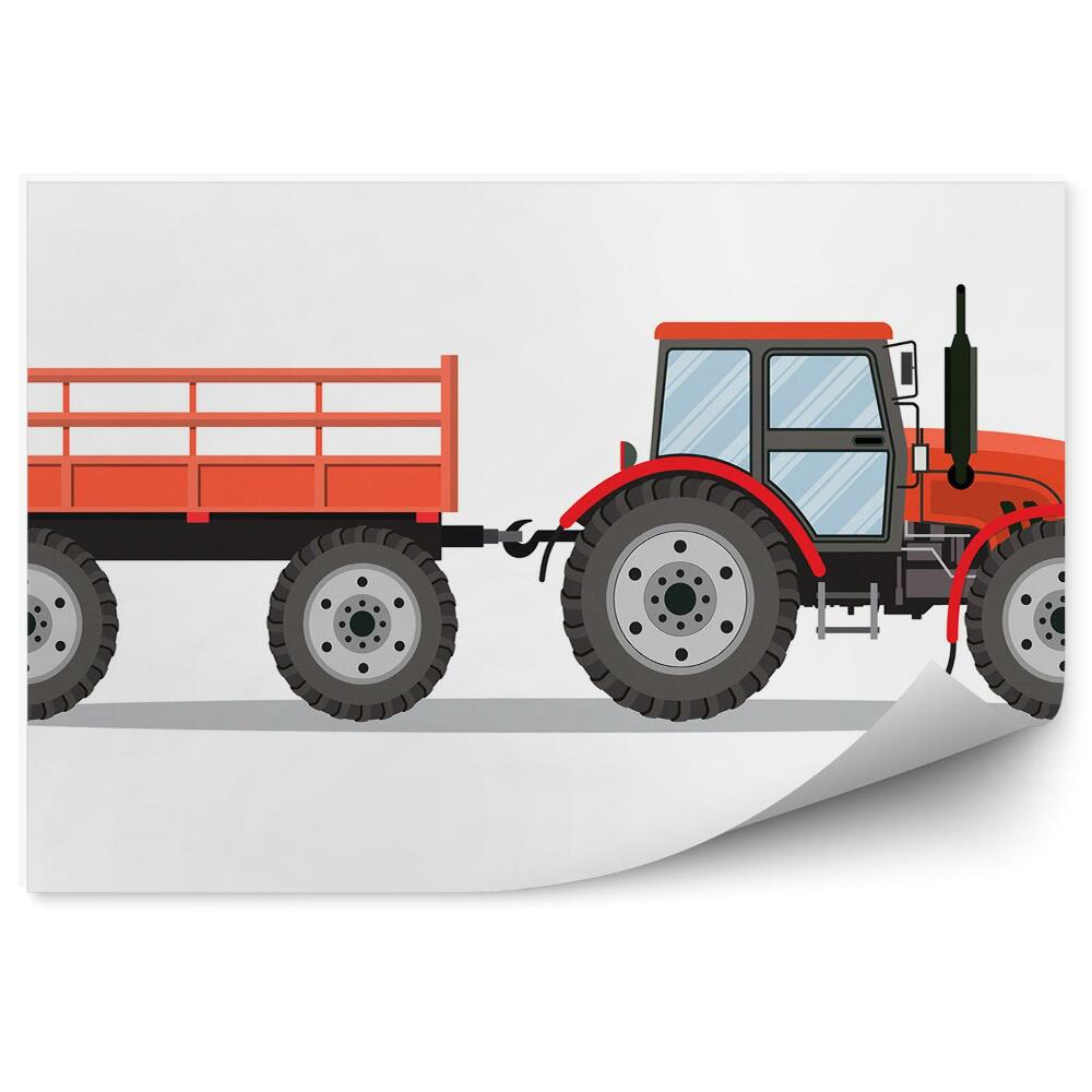 Fotótapéta Traktor pótkocsival vidéken