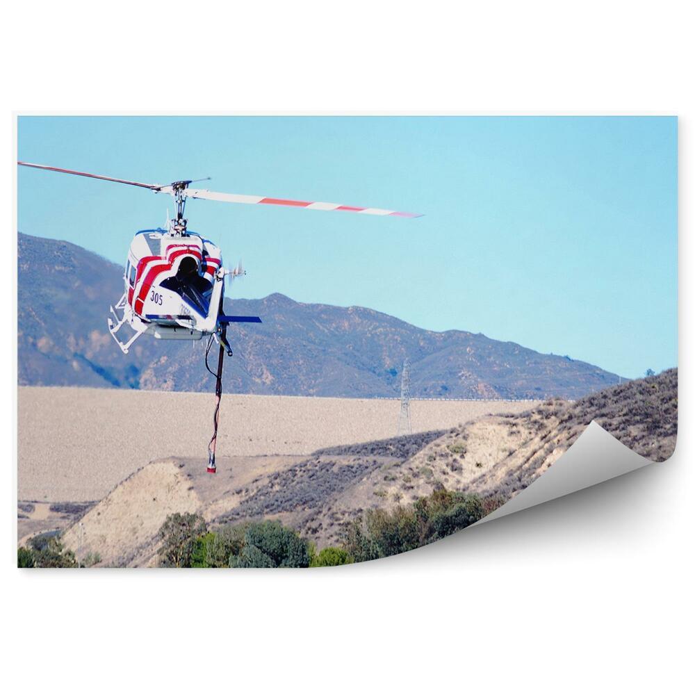 Kép tapéta Helikopter szállító dombok ég