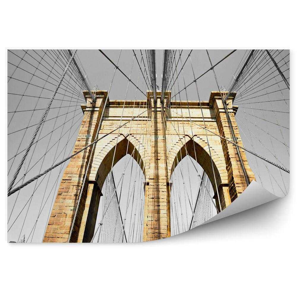 Fotótapéta Brooklyn Bridge New York közelről a köteleken
