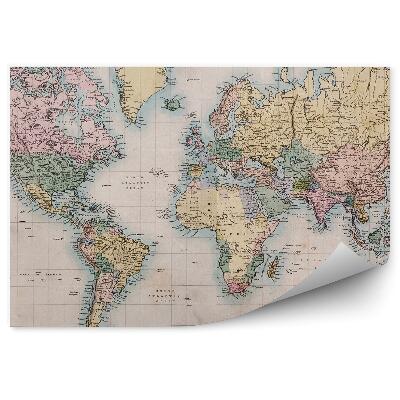 Fotótapéta Régi retro vintage világtérkép