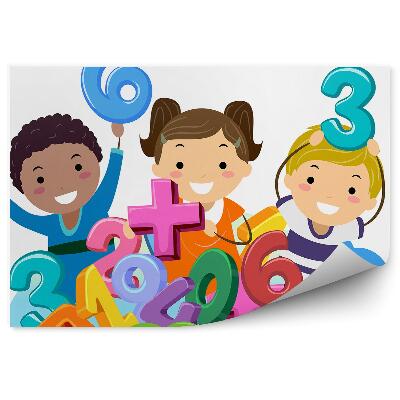 Poszter tapéta Számok matematikai boldog gyerekek számok