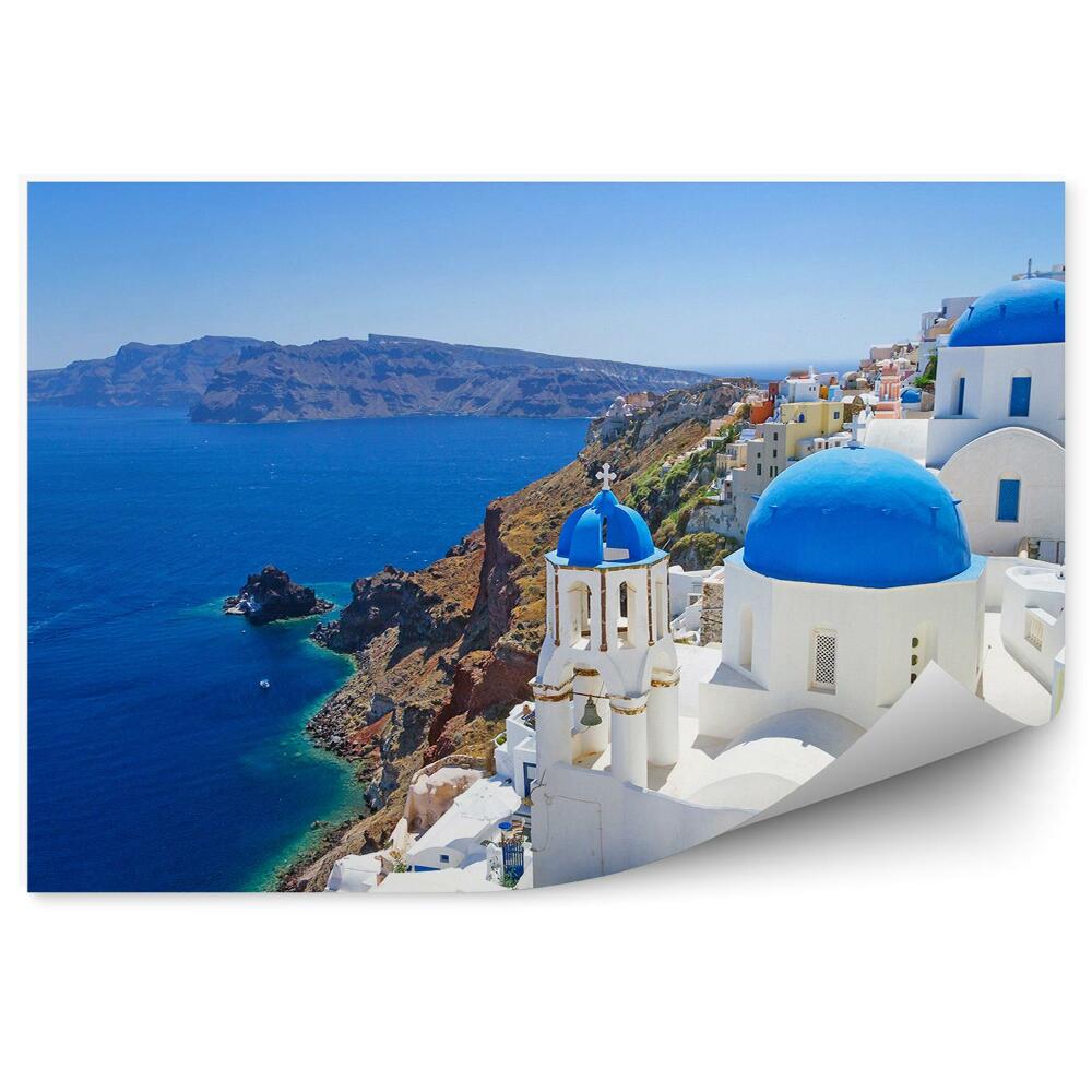 Fotótapéta Fehér építészet Santoriniben