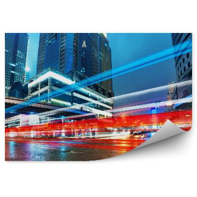 Modern fotótapéta Autók fénynyomai, mozgás, utca, város