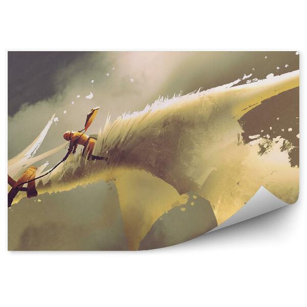 Fotótapéta Sárkánylovas a felhők között