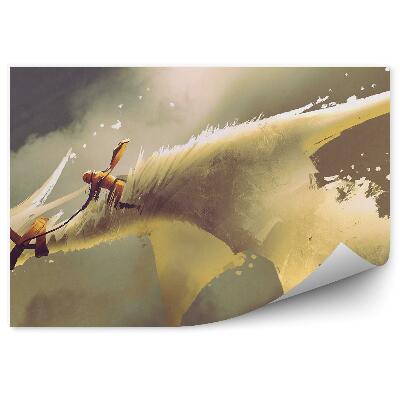 Fotótapéta Sárkánylovas a felhők között