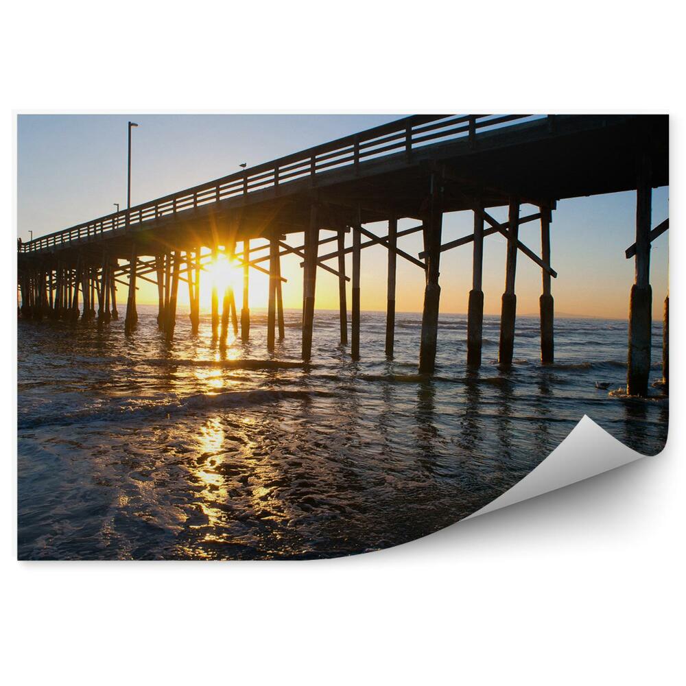 Modern fotótapéta Pier óceán tengeri naplemente