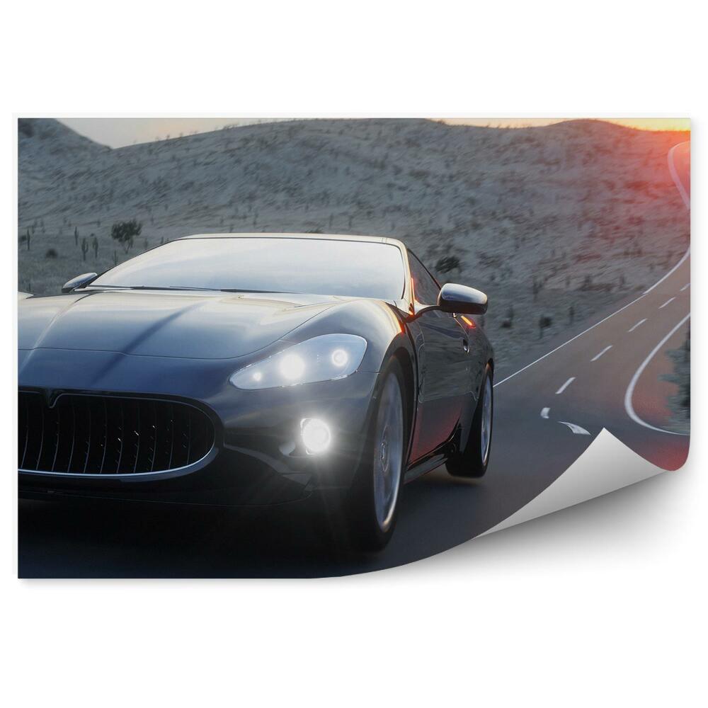 Öntapadós fotótapéta falra Road trip fekete modern autó