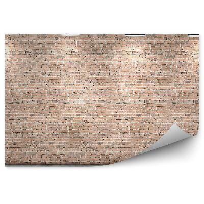 Fotótapéta Téglafal, fehér padló és lámpák