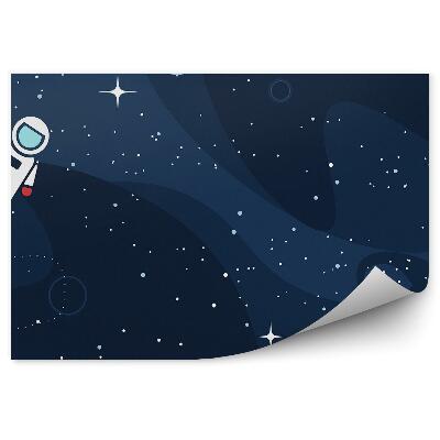 Fotótapéta Világűr rakéta kozmonauta hold sötétkék háttér
