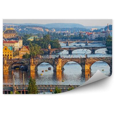 Fotótapéta Moldva légi felvétel hidak a turisták számára