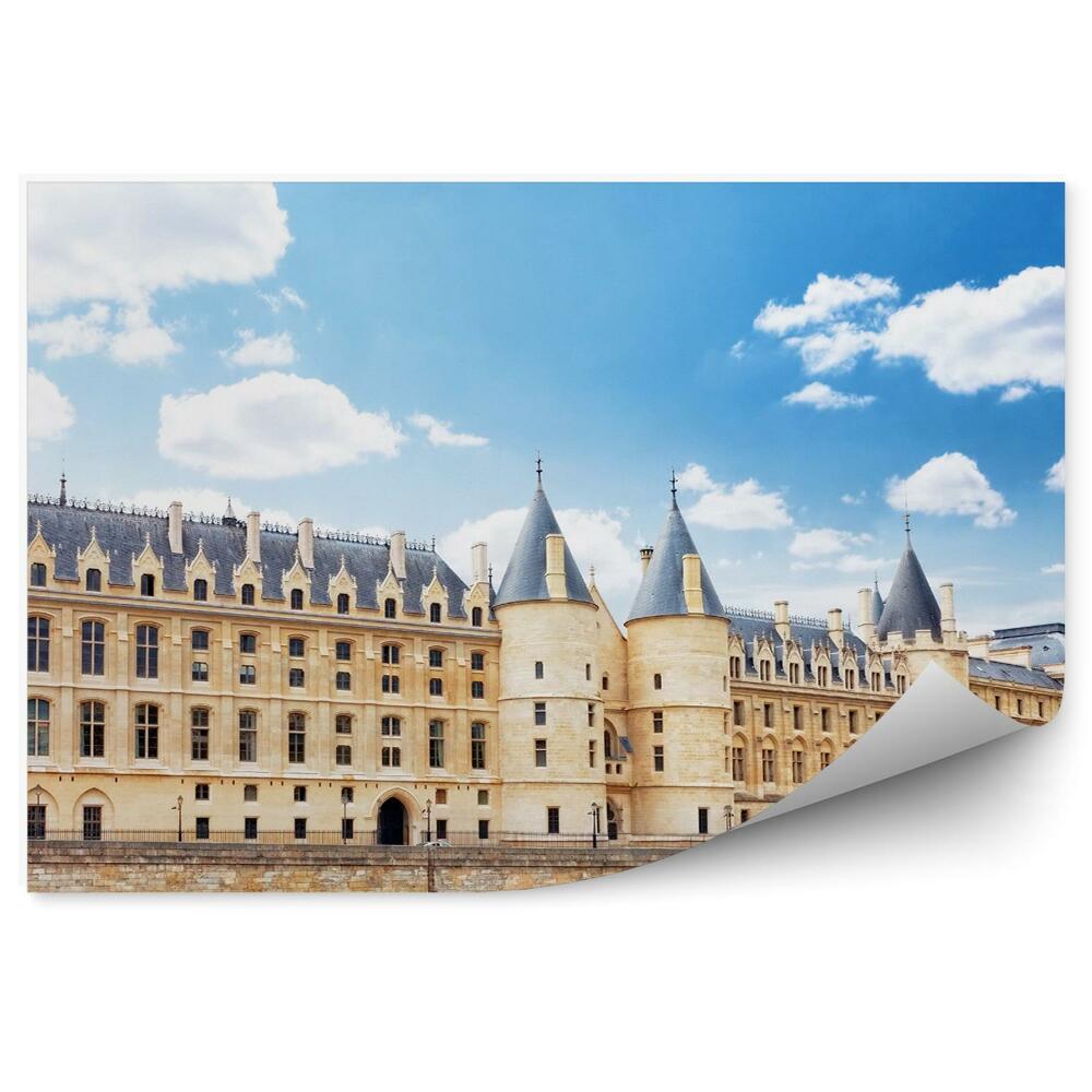 Fotótapéta Conciergerie vár híd ég felhők Párizs Franciaország Szajna