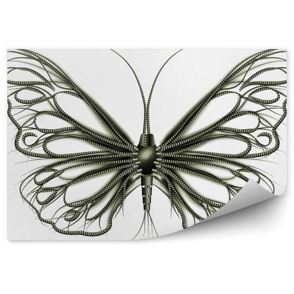 Modern fotótapéta Pillangó cső kábelek steampunk fehér háttér