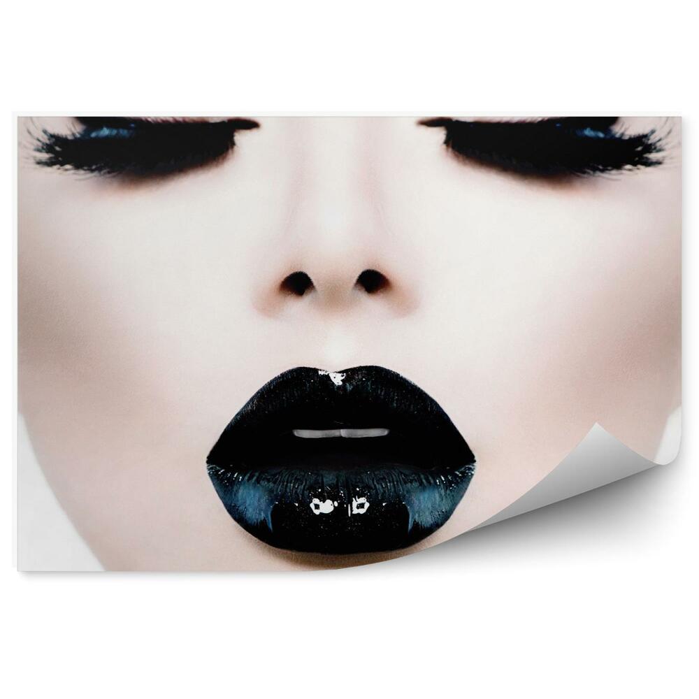 Modern fotótapéta Divat szépség modell lány fekete smink és hosszú szempillák