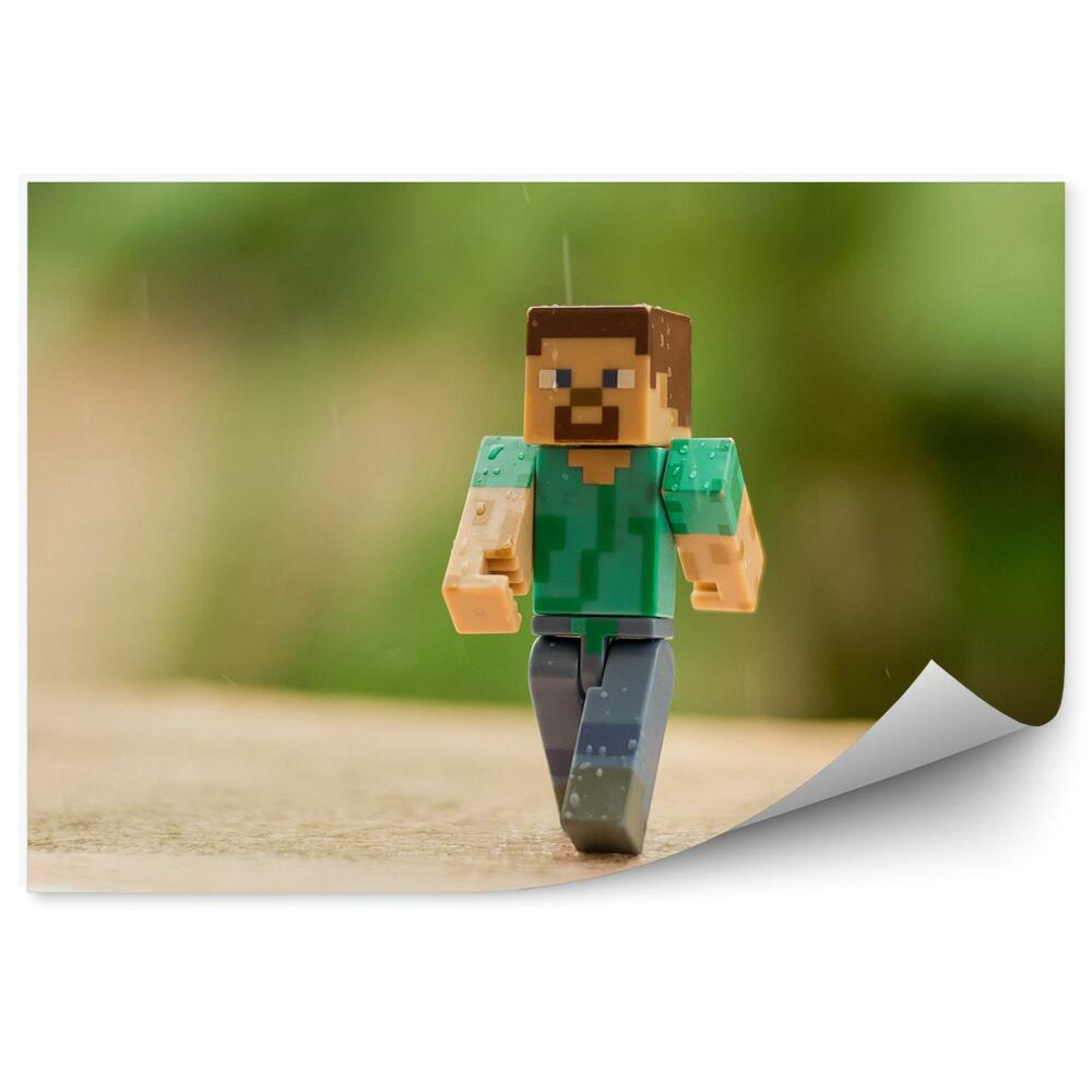 Öntapadós fotótapéta Toy man eső mozgás