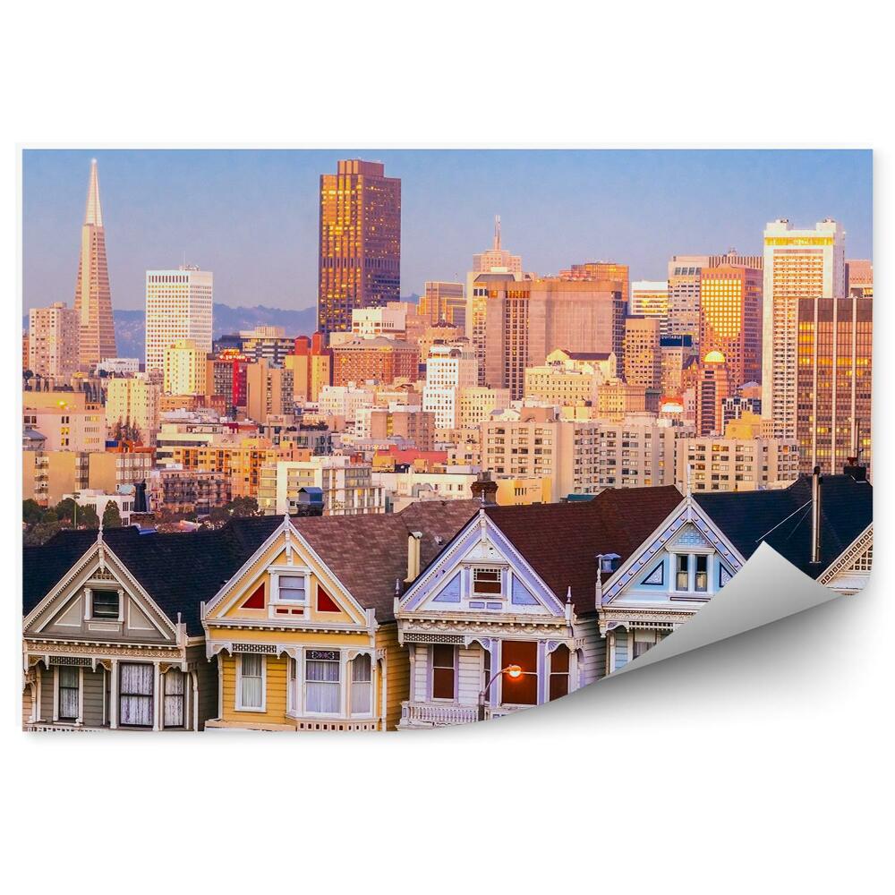 Poszter tapéta épületek felhőkarcolók ég Kaliforniában