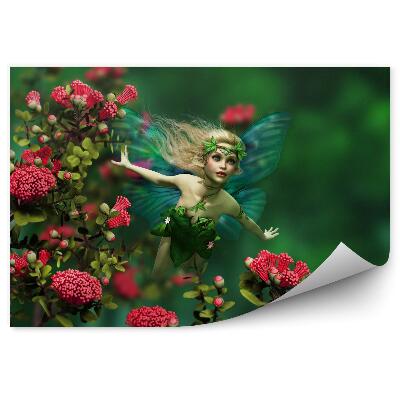 Fotótapéta Tündér és 3d virágok