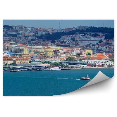 Fotótapéta épületek domb óceánhajó Lisszabon