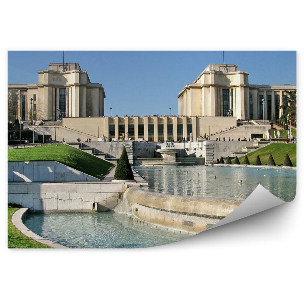 Poszter tapéta Paris Trocadero szökőkút