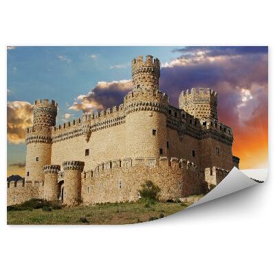 Fotótapéta Régi téglából épült várhegyek ragyognak a napon