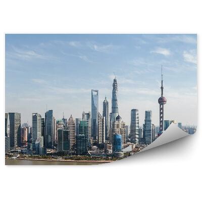 Fotótapéta Légifelvételek a város folyó Shanghai