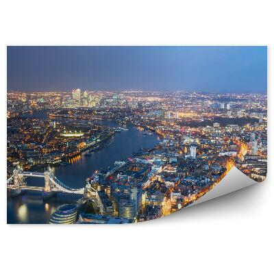 Fotótapéta légi felvétel London éjszaka