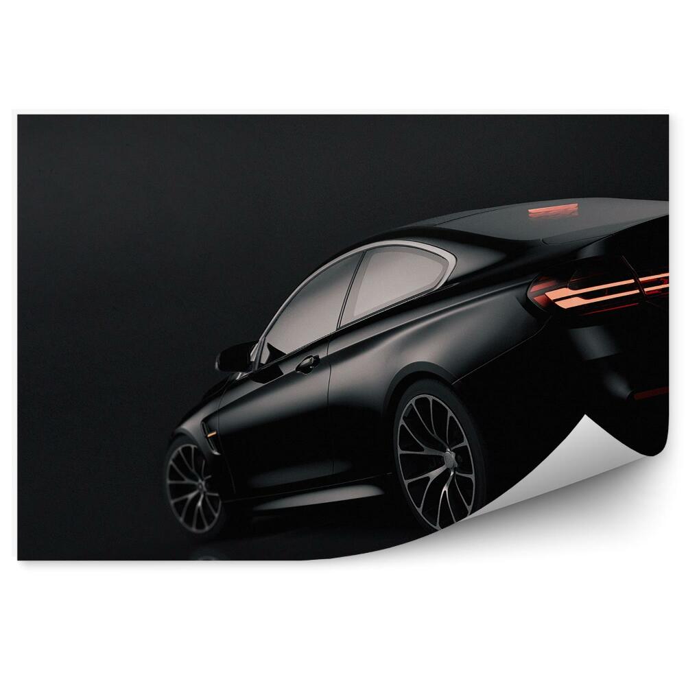 Fali poszter tapéta Fekete alapon fekete sportautó