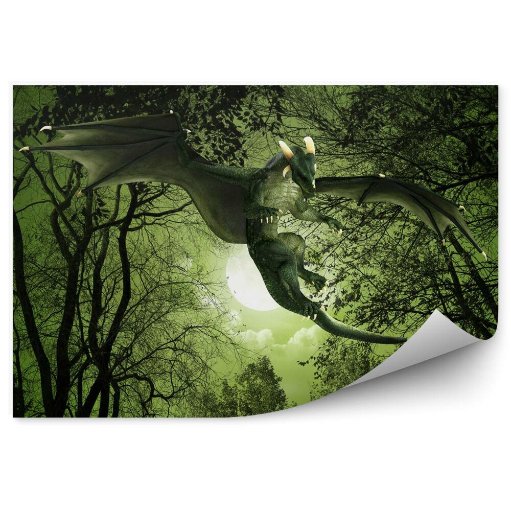 Modern fotótapéta Zöld sárkány